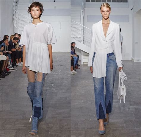 Off White 2016 Spring Summer Womens Runway Looks Denim Jeans Fashion