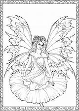 Coloring Pages Fairies Printable Para Adults Fairy Adult Colorir Fadas Desenhos Color Beautiful Book Fada Pintar Sheets Coloriage Print Dover sketch template