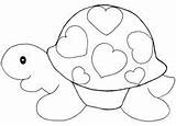 Coloring Pages Book Characters Turtle Tortoise Hare Childrens Turtles Hearts sketch template