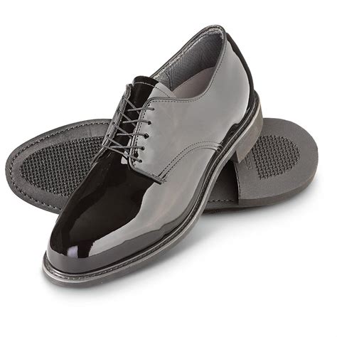 military mens corfam glossy uniform dress shoes  military dress shoes