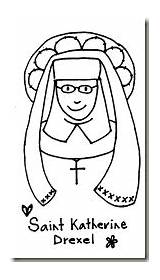 Drexel Katherine Saint Faith Embroidery sketch template