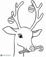 Coloring Rudolph Pages Reindeer Rudolf Christmas Red sketch template