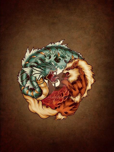 yin  dragon tiger wallpapers wallpaper cave