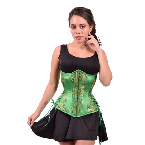 emerald green brocade overbust corset lucy s corsetry