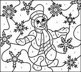 Christmas Coloring Number Color Printables Pages Snowman Snowmen Printable Hard Sheets Kids Coloritbynumbers Games Numbers Crafts Online Print Access Winter sketch template