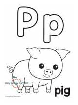 Pig Letter Colouring Learners Peasy Easypeasylearners sketch template