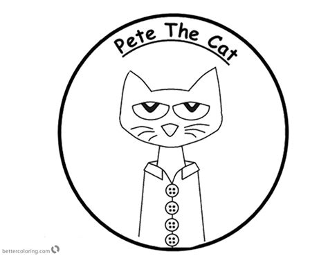 pete  cat coloring pages sticker  printable coloring pages