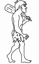 Caveman Outline Clipart Club History Members Transparent Available Gif sketch template