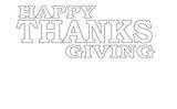 Thanksgiving Happy Coloring Pages Words Outline Publicdomainpictures sketch template