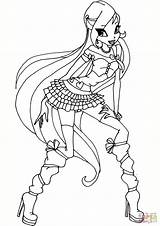 Winx Musa Club Pages Coloring Getcolorings Color sketch template