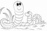Coloring Worms Pages Cute Happy Two sketch template