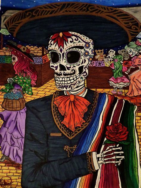 el charro  eykfandeviantartcom  atdeviantart skull artwork sugar skull artwork chicano art