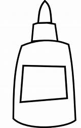 Glue Bottle Clip Clipart Clker Large sketch template