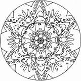 Coloring Pages Printable Mandala Adults sketch template