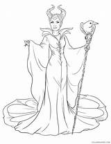 Coloring4free Maleficent Coloring Pages Crow Princess Diablo Aurora sketch template