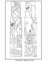 Matisse Coloring Scream Munch Beasts Gothic Sea Snail sketch template