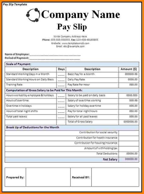 8 salary slip format download sales slip template