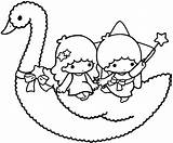 Twin Coloring Little Stars Pages Twins Sanrio Star Lala Cute Getcolorings Gemini Kitty Hello Printable Projects Print sketch template
