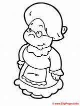 Granny Coloring Book Painting Sheet Grandmother Clipart Title Clip Clipproject Info sketch template