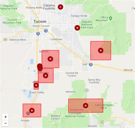 tep power outage map map vectorcampus map