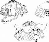 Mongolian Coloring Yurt Mongolia Designlooter Unit Build Shelters Yurts Lesson Asia Study Visit 478px 43kb sketch template