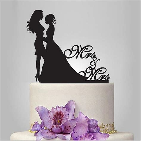 lesbian cake topper wedding lesbian mrs and mrs cake
