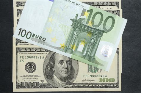 euro bill   dollar bills