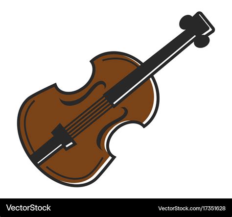 violin fiddle musical instrument traditional vector image