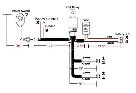 led light bar wiring diagram  relay