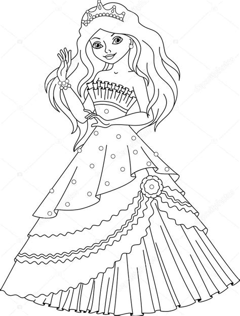 princess mermaid coloring page stock vector  malyaka