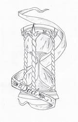 Hourglass Sanduhr Reloj Tätowierungen sketch template