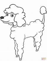 Coloring Poodle Cartoon Pages Printable Dogs Funny Adult Bulldog Template Sketch Supercoloring Categories sketch template