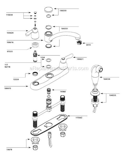 moen wetherly kitchen faucet parts diagram webmotororg