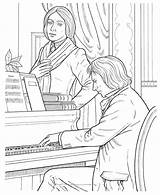 Composers Handel Chopin Composer Coloringtop Musical sketch template
