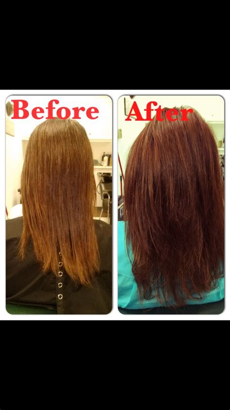 extension installation  colored  match natural color hair long