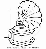 Record Player Template Gramophone Illustration Clipart sketch template
