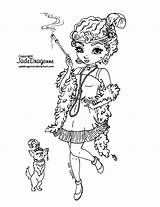 Flapper Lineart Jadedragonne 1920 Deviantart Girl sketch template