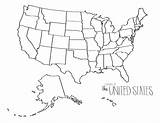 Map States Blank Printable United Simple Outline Label Drawing Coloring Usa Template Color Geography Without Line America Labels Clipart State sketch template