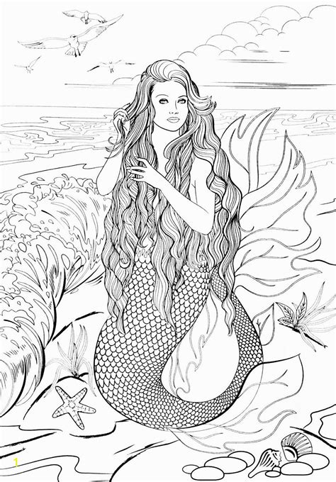 mermaid siren coloring pages  adults divyajanan