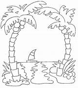 Palmeras Pintar Islas Colorea Reto Vacaciones Isla Emocionan Mates sketch template