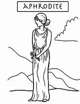 Aphrodite Coloring Goddess Pages Getdrawings Printable Color Getcolorings sketch template