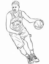 Coloring Nba Pages Klay Thompson Printable Raptors Basketball Toronto Drawing Athletes Categories Famous sketch template
