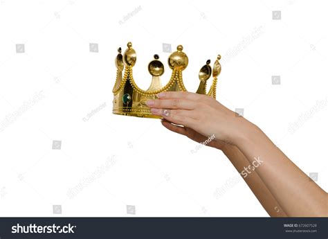 man holding  crown  put   someones head images stock