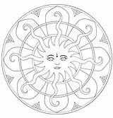 Mandala Coloriage Soleil Escargot Colorier Imprimer Primanyc Mandalas Meilleurs Hugolescargot Beaux sketch template