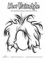 Pages Coloring Wacky Crazy Hair Getcolorings sketch template