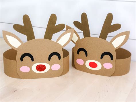 cutest reindeer headband craft  christmas  template