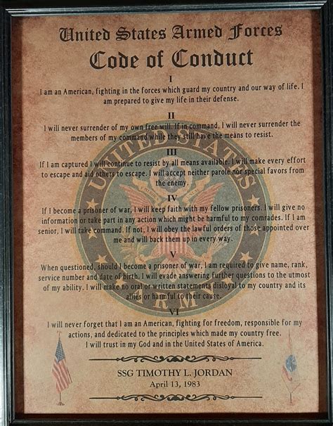 military code  conduct army navy air force marines etsy