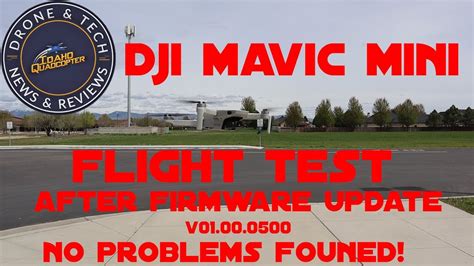 dji mavic mini flight test    firmware update youtube