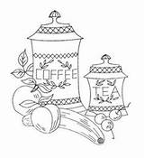 Coloring Pages Embroidery Flickr Coffee Tea Kids sketch template