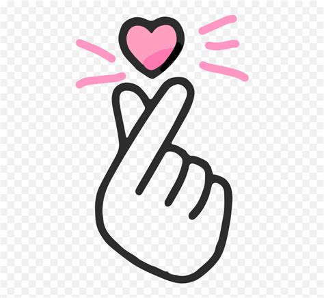 korean finger heart emoji hd png  finger heart pngkorean
